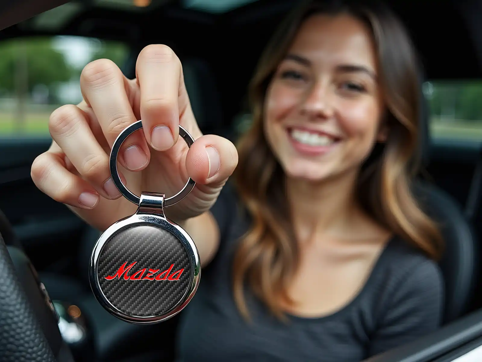 Mazda Llavero Cool Anillo Acero Moderno